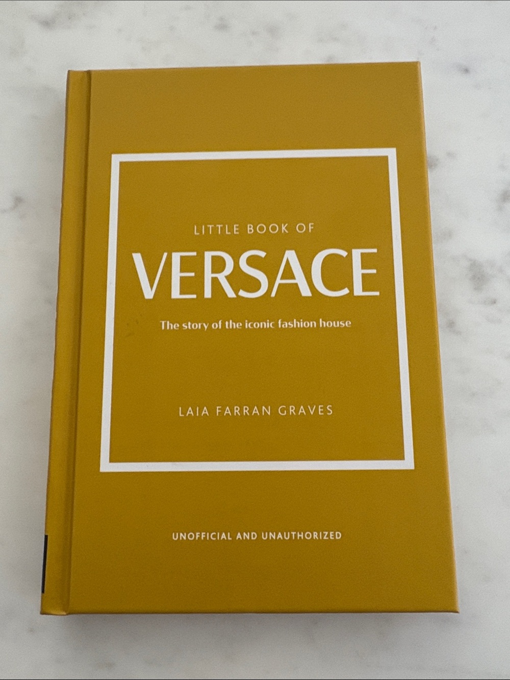 Versace Mustard Yellow Hardcover Fashion Book
